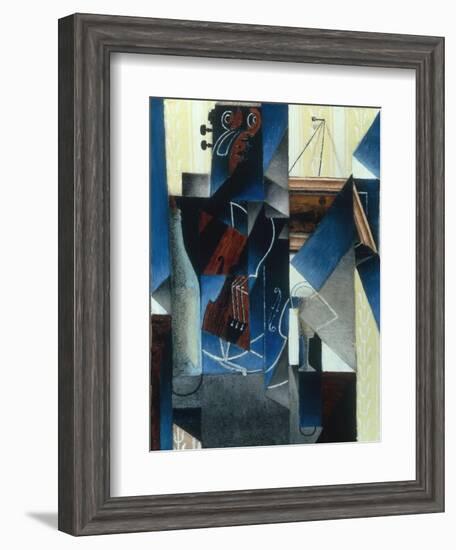 Violon et gravure accrochee (Violin and print), 1913-Juan Gris-Framed Premium Giclee Print