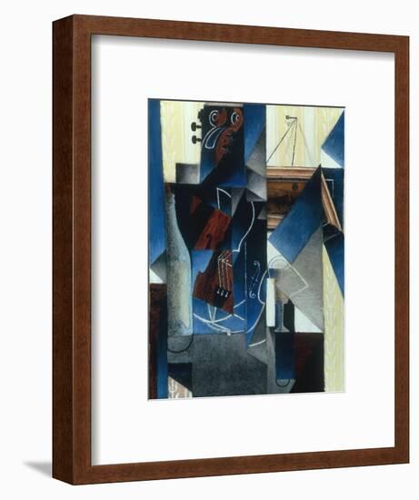 Violon et gravure accrochee (Violin and print), 1913-Juan Gris-Framed Premium Giclee Print