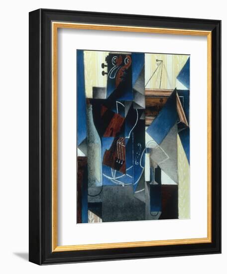 Violon et gravure accrochee (Violin and print), 1913-Juan Gris-Framed Premium Giclee Print