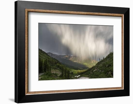 Virga and Storm Moving over Mountains in Colorado-Howie Garber-Framed Photographic Print