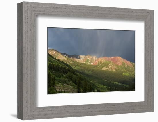 Virga and Storm Moving over Mountains in Colorado-Howie Garber-Framed Photographic Print