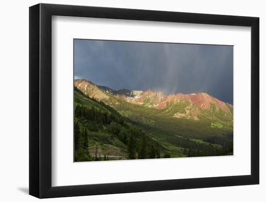 Virga and Storm Moving over Mountains in Colorado-Howie Garber-Framed Photographic Print