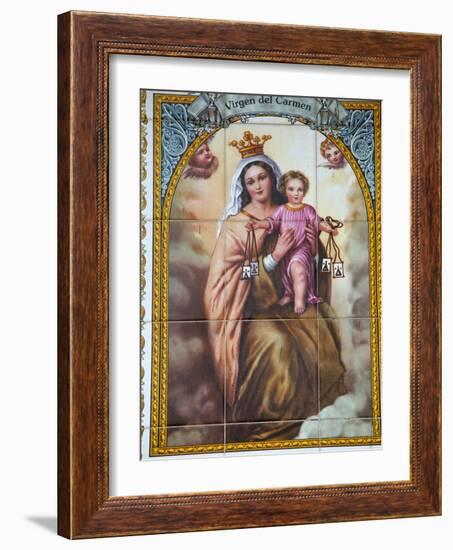 Virgen Del Carmen Tilework, Malaga, Andalucia, Spain, Europe-Godong-Framed Photographic Print