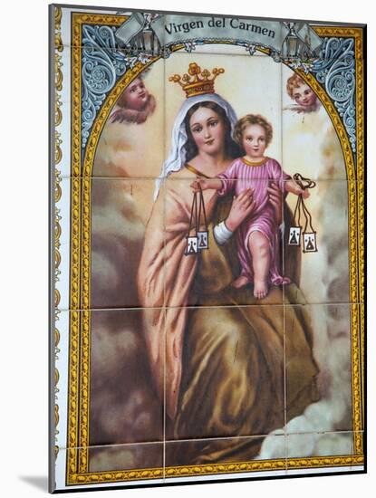 Virgen Del Carmen Tilework, Malaga, Andalucia, Spain, Europe-Godong-Mounted Photographic Print