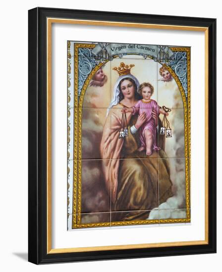 Virgen Del Carmen Tilework, Malaga, Andalucia, Spain, Europe-Godong-Framed Photographic Print