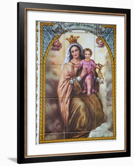 Virgen Del Carmen Tilework, Malaga, Andalucia, Spain, Europe-Godong-Framed Photographic Print