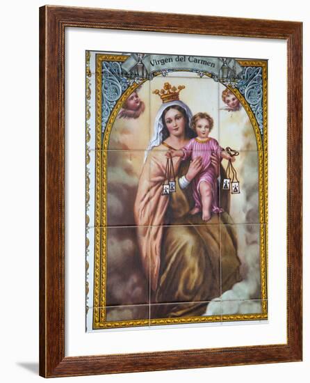 Virgen Del Carmen Tilework, Malaga, Andalucia, Spain, Europe-Godong-Framed Photographic Print