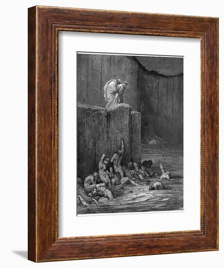 Virgil and Dante Contemplate Some of the Damned-Gustave Dor?-Framed Photographic Print