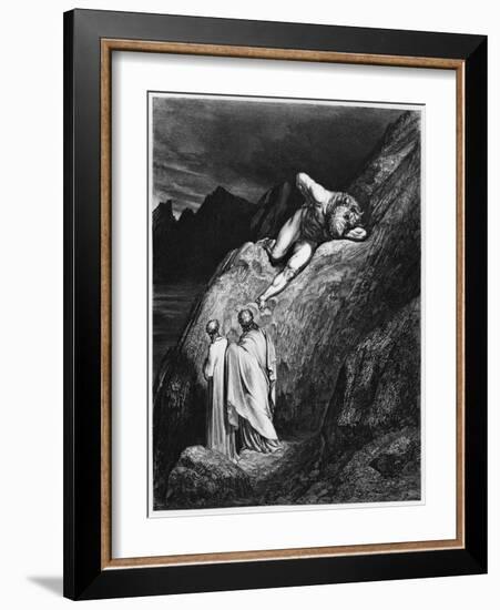 Virgil and Dante, Illustration from "The Divine Comedy" by Dante Alighieri Paris, Published 1885-Gustave Doré-Framed Giclee Print