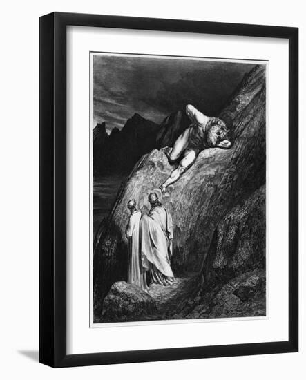 Virgil and Dante, Illustration from "The Divine Comedy" by Dante Alighieri Paris, Published 1885-Gustave Doré-Framed Giclee Print