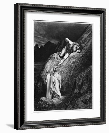 Virgil and Dante, Illustration from "The Divine Comedy" by Dante Alighieri Paris, Published 1885-Gustave Doré-Framed Giclee Print