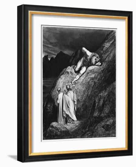 Virgil and Dante, Illustration from "The Divine Comedy" by Dante Alighieri Paris, Published 1885-Gustave Doré-Framed Giclee Print