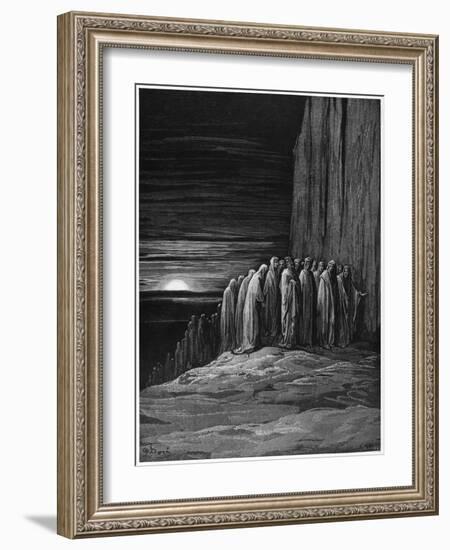 Virgil and Dante, Illustration from "The Divine Comedy" by Dante Alighieri Paris, Published 1885-Gustave Doré-Framed Giclee Print