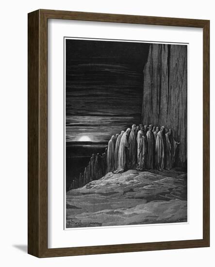 Virgil and Dante, Illustration from "The Divine Comedy" by Dante Alighieri Paris, Published 1885-Gustave Doré-Framed Giclee Print