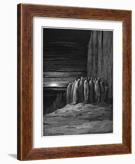 Virgil and Dante, Illustration from "The Divine Comedy" by Dante Alighieri Paris, Published 1885-Gustave Doré-Framed Giclee Print