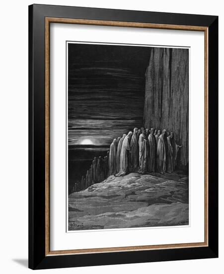 Virgil and Dante, Illustration from "The Divine Comedy" by Dante Alighieri Paris, Published 1885-Gustave Doré-Framed Giclee Print