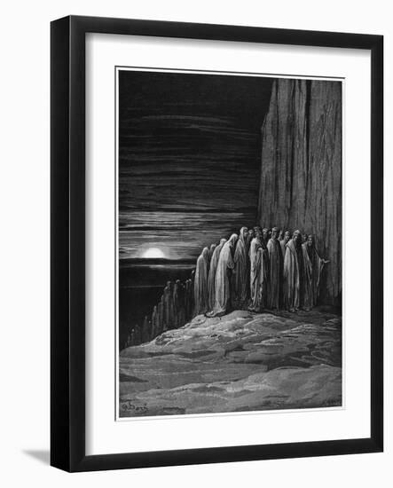 Virgil and Dante, Illustration from "The Divine Comedy" by Dante Alighieri Paris, Published 1885-Gustave Doré-Framed Giclee Print