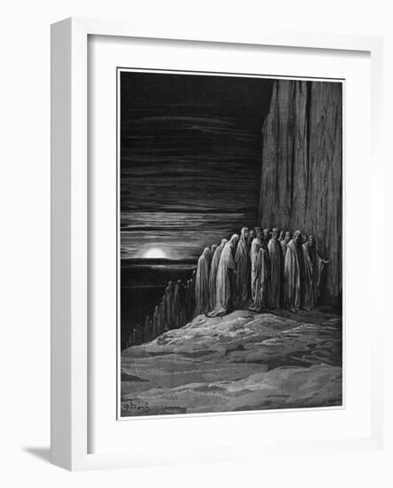 Virgil and Dante, Illustration from "The Divine Comedy" by Dante Alighieri Paris, Published 1885-Gustave Doré-Framed Giclee Print