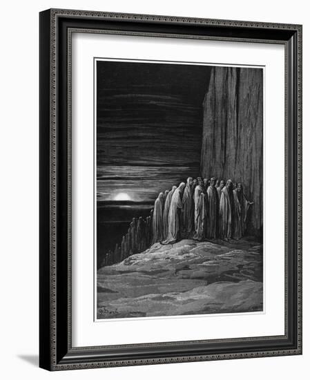 Virgil and Dante, Illustration from "The Divine Comedy" by Dante Alighieri Paris, Published 1885-Gustave Doré-Framed Giclee Print