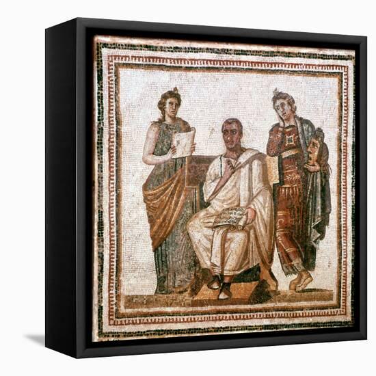 Virgil and the Muses, Roman Mosaic from Sousse, Tunisia, 3rd Century Ad-null-Framed Premier Image Canvas