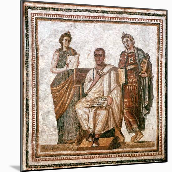 Virgil and the Muses, Roman Mosaic from Sousse, Tunisia, 3rd Century Ad-null-Mounted Giclee Print