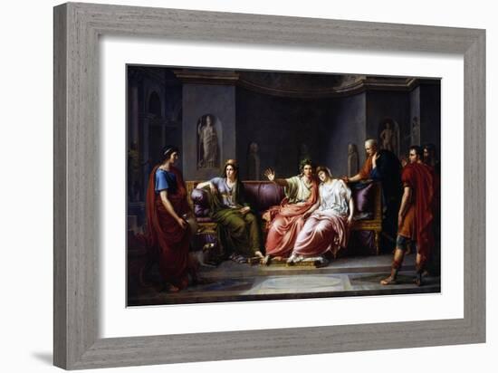 Virgil Reading Sixth Canto of Aeneid, 1818-1821-Jean-Baptiste Joseph Wicar-Framed Giclee Print