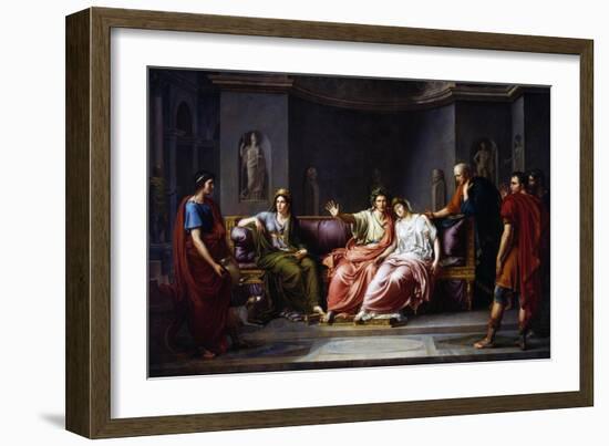 Virgil Reading Sixth Canto of Aeneid, 1818-1821-Jean-Baptiste Joseph Wicar-Framed Giclee Print