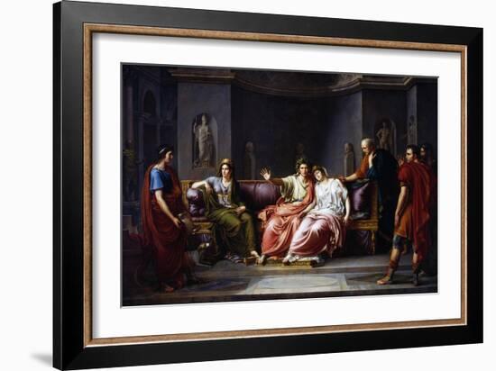 Virgil Reading Sixth Canto of Aeneid, 1818-1821-Jean-Baptiste Joseph Wicar-Framed Giclee Print