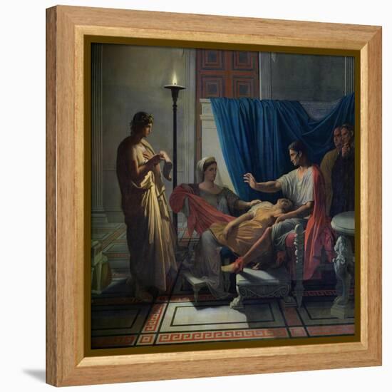 Virgil Reading the Aeneid to Livia, Octavia and Augustus, circa 1812-Jean-Auguste-Dominique Ingres-Framed Premier Image Canvas