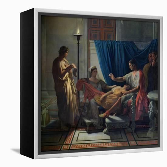 Virgil Reading the Aeneid to Livia, Octavia and Augustus, circa 1812-Jean-Auguste-Dominique Ingres-Framed Premier Image Canvas