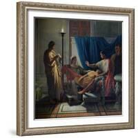Virgil Reading the Aeneid to Livia, Octavia and Augustus, circa 1812-Jean-Auguste-Dominique Ingres-Framed Giclee Print