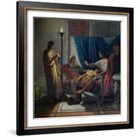 Virgil Reading the Aeneid to Livia, Octavia and Augustus, circa 1812-Jean-Auguste-Dominique Ingres-Framed Giclee Print