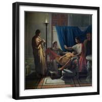 Virgil Reading the Aeneid to Livia, Octavia and Augustus, circa 1812-Jean-Auguste-Dominique Ingres-Framed Giclee Print