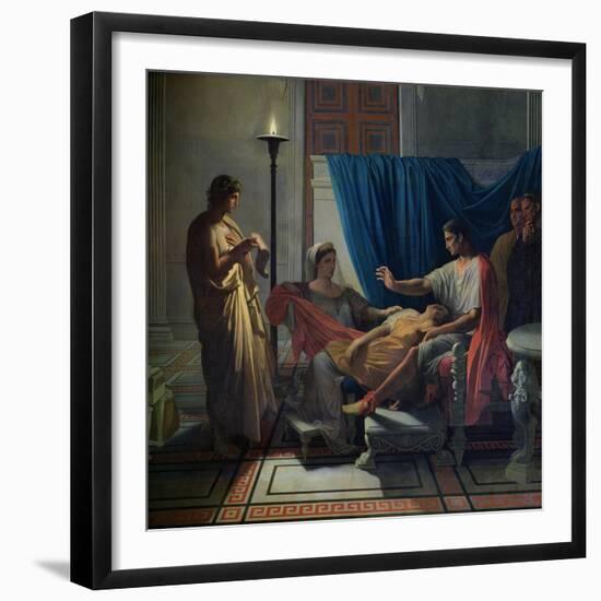 Virgil Reading the Aeneid to Livia, Octavia and Augustus, circa 1812-Jean-Auguste-Dominique Ingres-Framed Giclee Print