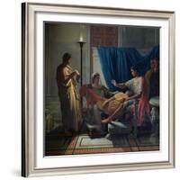 Virgil Reading the Aeneid to Livia, Octavia and Augustus, circa 1812-Jean-Auguste-Dominique Ingres-Framed Giclee Print
