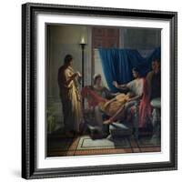 Virgil Reading the Aeneid to Livia, Octavia and Augustus, circa 1812-Jean-Auguste-Dominique Ingres-Framed Giclee Print