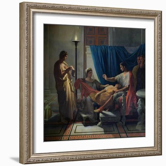 Virgil Reading the Aeneid to Livia, Octavia and Augustus, circa 1812-Jean-Auguste-Dominique Ingres-Framed Giclee Print