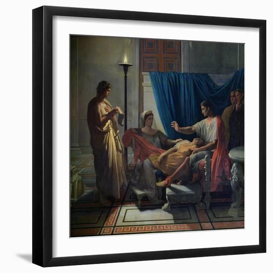 Virgil Reading the Aeneid to Livia, Octavia and Augustus, circa 1812-Jean-Auguste-Dominique Ingres-Framed Giclee Print