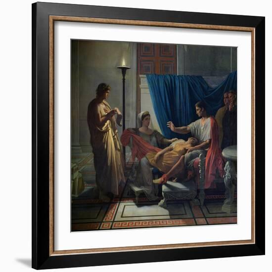 Virgil Reading the Aeneid to Livia, Octavia and Augustus, circa 1812-Jean-Auguste-Dominique Ingres-Framed Giclee Print