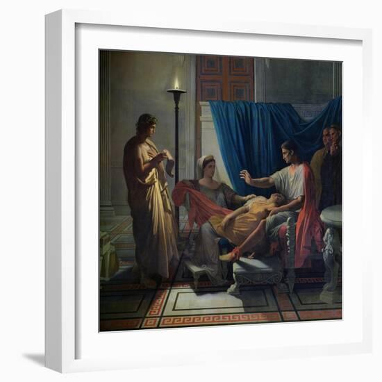 Virgil Reading the Aeneid to Livia, Octavia and Augustus, circa 1812-Jean-Auguste-Dominique Ingres-Framed Giclee Print