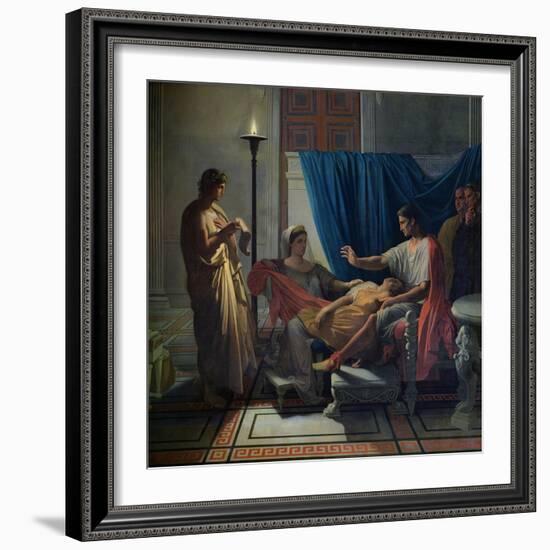 Virgil Reading the Aeneid to Livia, Octavia and Augustus, circa 1812-Jean-Auguste-Dominique Ingres-Framed Giclee Print