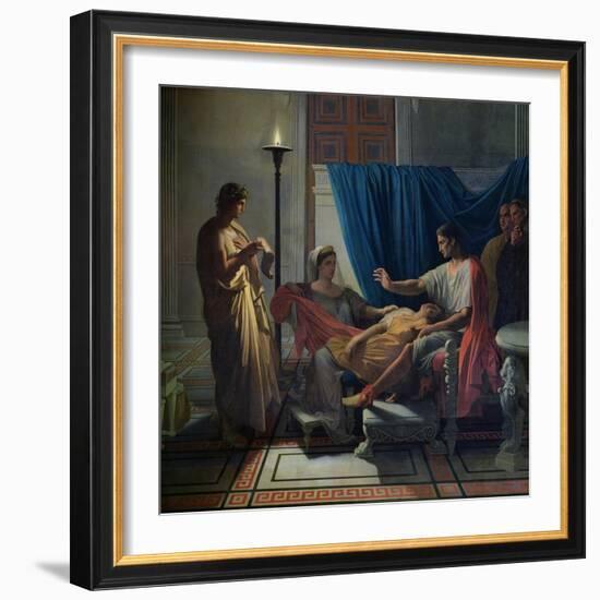 Virgil Reading the Aeneid to Livia, Octavia and Augustus, circa 1812-Jean-Auguste-Dominique Ingres-Framed Giclee Print