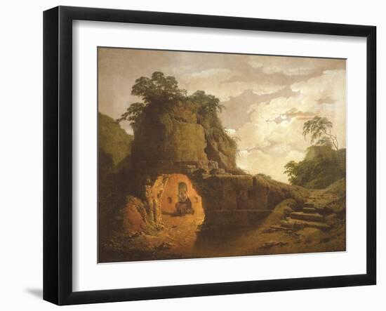 Virgil's Tomb, with the Figure of Silius Italicus, 1779-Joseph Wright-Framed Giclee Print