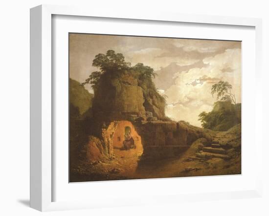 Virgil's Tomb, with the Figure of Silius Italicus, 1779-Joseph Wright-Framed Giclee Print