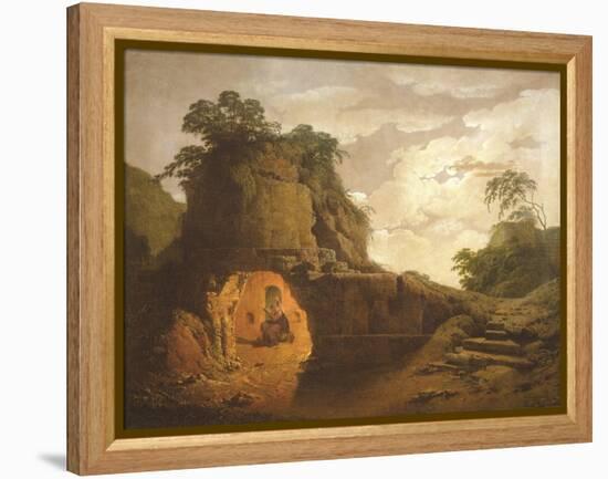 Virgil's Tomb, with the Figure of Silius Italicus, 1779-Joseph Wright-Framed Premier Image Canvas