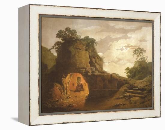 Virgil's Tomb, with the Figure of Silius Italicus, 1779-Joseph Wright-Framed Premier Image Canvas