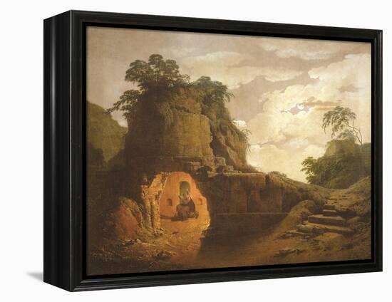 Virgil's Tomb, with the Figure of Silius Italicus, 1779-Joseph Wright-Framed Premier Image Canvas