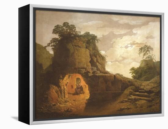 Virgil's Tomb, with the Figure of Silius Italicus, 1779-Joseph Wright-Framed Premier Image Canvas