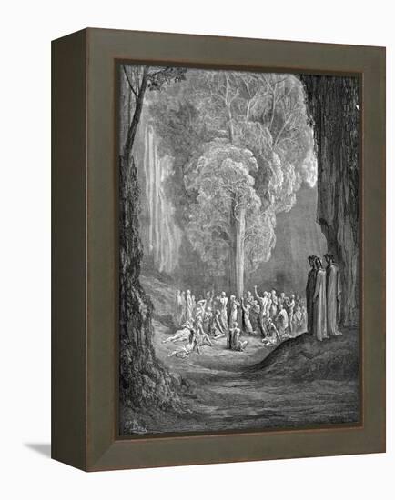 Virgil Shows the Tree to Dante, 1880-Gustave Doré-Framed Premier Image Canvas