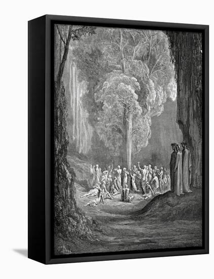 Virgil Shows the Tree to Dante, 1880-Gustave Doré-Framed Premier Image Canvas